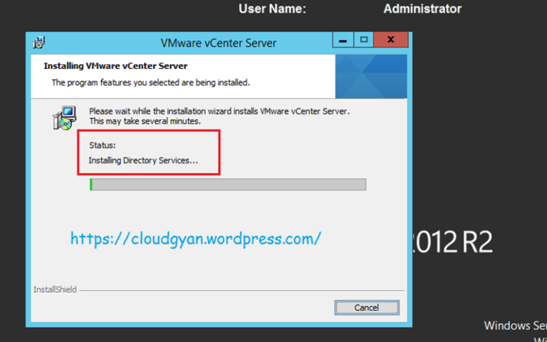 vCenter Server Install 5.5, Hangs