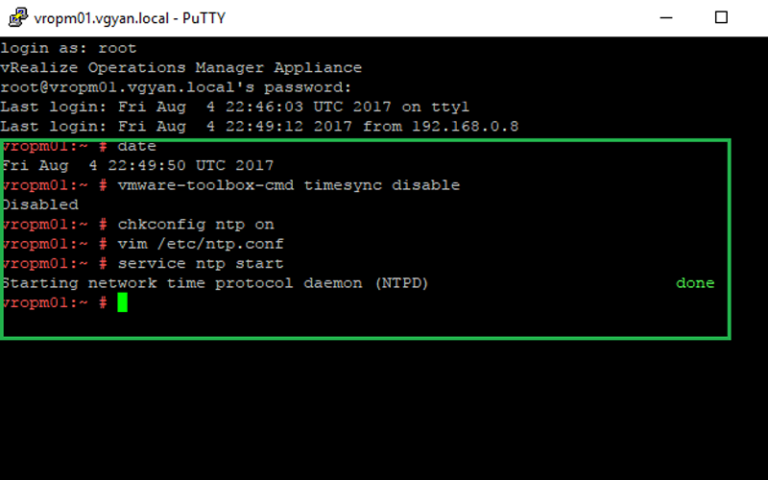 vRealize Part 8 – Set time zone in vROPS 6.5