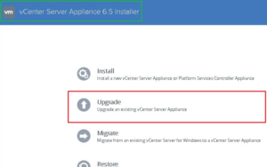 Upgrade VCSA 6.0 to VCSA 6.5