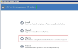 Windows vCenter 6.0 to VCSA 6.5 with VUM
