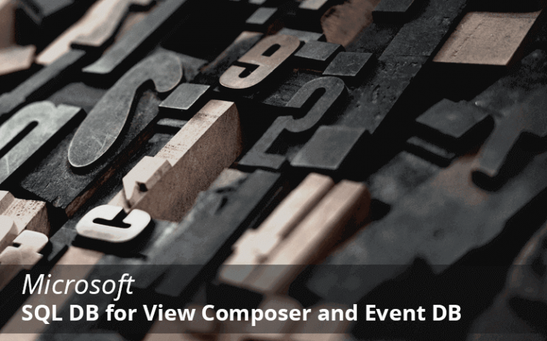Horizon View 7.5 : Setting up SQL DB for View Composer & Event DB Part-5