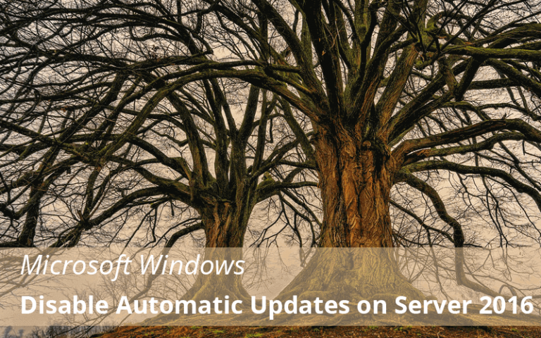 Disable Automatic Updates on Server 2016